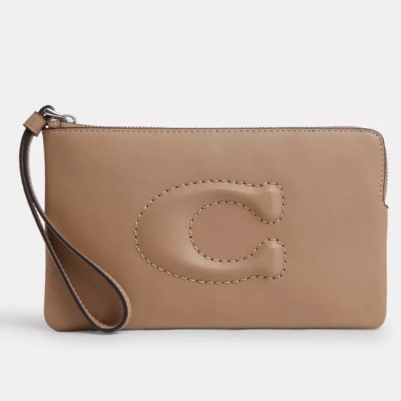 Coach Large Corner Zip Wristlet Taupe $168 retail! - Picture 7 of 9
